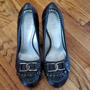 BCBG Paris High Wedge Moccasin Loafers